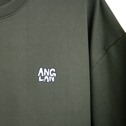 Anglan Stack Logo Half Tee Khaki 6109100010 Degli Uberti